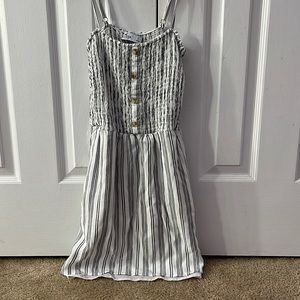Small white and gray striped dress. Hollister.